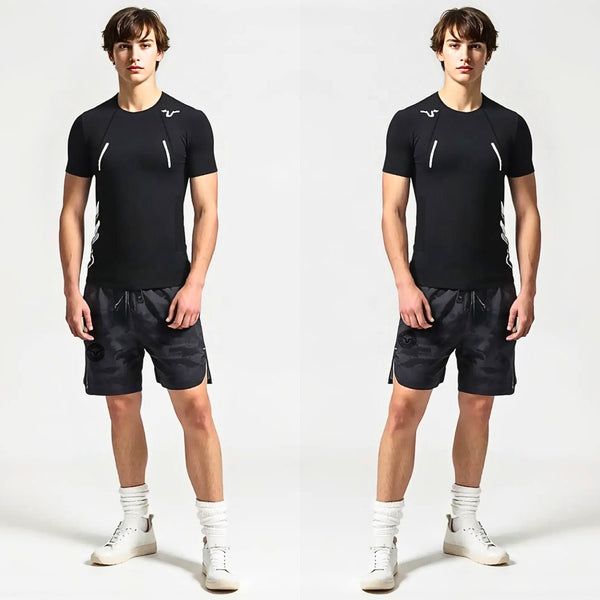 Experience ultimate comfort with the Air-cool Running Shorts, crafted from breathable, quick-dry, and lightweight fabric. These men's gym and streetwear bottoms feature a 4D breathable mesh design, ensuring maximum airflow and moisture control. The windproof and water-resistant properties add versatility, while the anti-wrinkle and eco-friendly materials enhance durability and sustainability. With a tailored fit and Dark Grey Reflected logo, these shorts are perfect for active lifestyles.