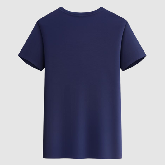 Featuring a minimalist crew neck collar and short sleeves, this versatile piece transitions effortlessly from casual wear to business-ready attire a perfect blend of comfort, durability, and timeless style.