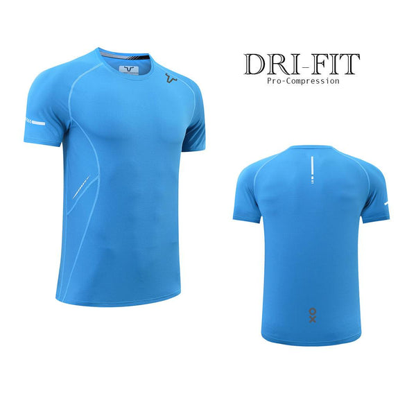 3D Dri-Fit - Pro Compression - High Performance -&nbsp; SkyBlue Athleisure&nbsp;

Spandex 12% - Polyester Micro Fiber 88% - Short Sleeve T-shirt Design -&nbsp; Front &amp; Back Straight - White Logo &amp; Reflected Grey - Slim-Fit - Round Neck - Thin Bottom Style -&nbsp;

Fabrique Au Korea - Dri Fit - Eco Wear- 4 Way Stretch - Muscle Control - Breathable - UV Protect - Quick Drying - Extra Comfort - Moisture Management - Perfect fit - Design Pattern Au Vietnam - Developed in Yiwu China.