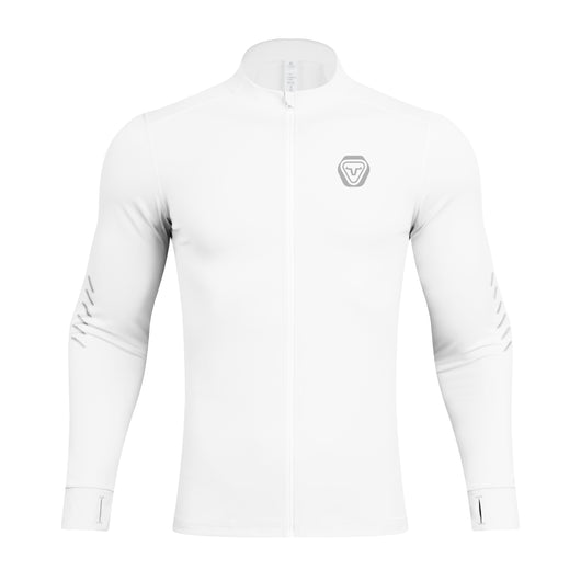 The cardigan features a stand up collar n zippered body design - meticulously crafted with 4 needles and 6 threads - Thumb buckle design on the cuff adds sporty attributes - Enhance the sense of sportiness when worn for activities.