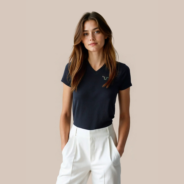 This Short Sleeve Unisex T-shirt is designed with a round front, round back, and side slit for a modern edge.