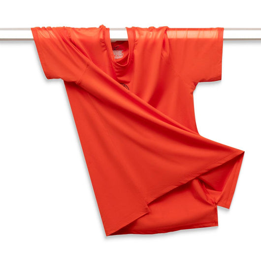 Short Sleeve Unisex T-shirt Design - Side Slit - Front High Straight - Back Low Straight - Logo Reflected Grey - Slim-Fit - Round Neck - Thin Bottom Style