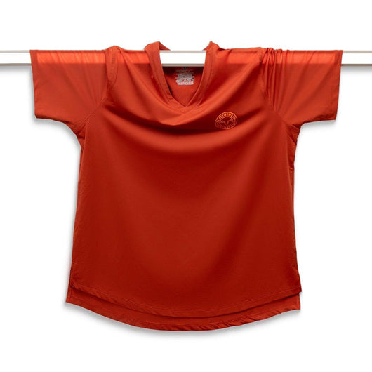 DRI-FIT - High Performance - Neon Rust Athleisure&nbsp;

Short Sleeve Unisex T-shirt Design - Side Slit - Front High - Back Low - Logo&nbsp; Neon Orange&nbsp; - Slim-Fit - V Neck - Round Bottom - Thin Bottom Style&nbsp;

Composition: EA Elastane Spandex 23% - PA Nylon Polyamid 77%&nbsp;

Fabrique Au Italy - Eco Wear- 4 Way Stretch - Muscle Control - Breathable - UV Protect - Quick Drying - Extra Comfort - Moisture Management - Perfect fit - Design Pattern Au Scandinavia - Developed in Pakistan.