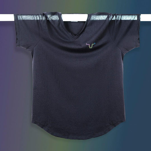 It features a reflected hologram dark grey logo on the front and a neon orange logo on the back, giving it a bold and distinctive look.