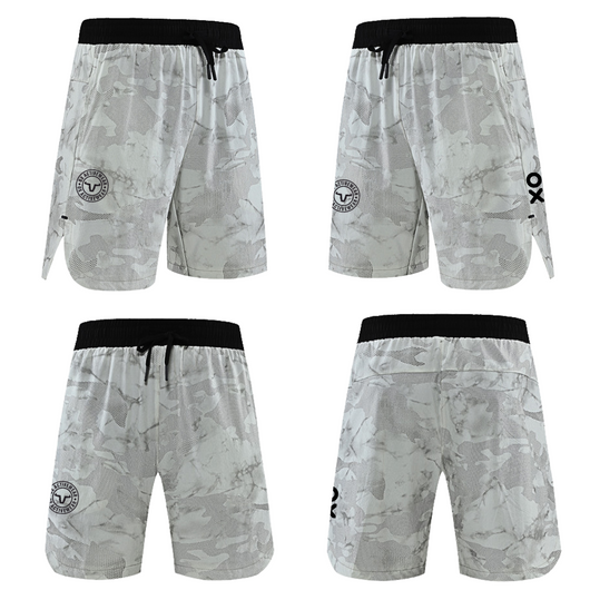 Elastic Shorts - Sportswear - Streetwear - Trending Shorts - Casual Wear - Gym - Running - Training Shorts - Stretch Waistband - Dark Grey Reflector Logo CNC Design Pattern for Air Ventilation.