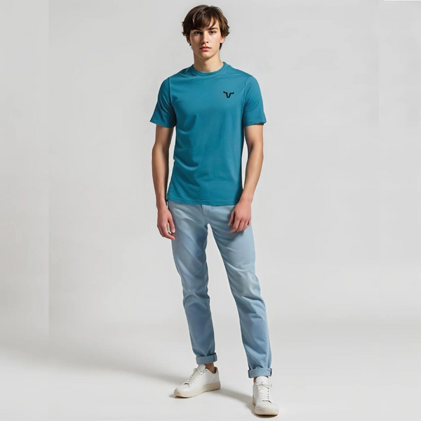 This Short Sleeve Unisex T-shirt features a modern design with a front & back round shape side slit for a distinctive look.