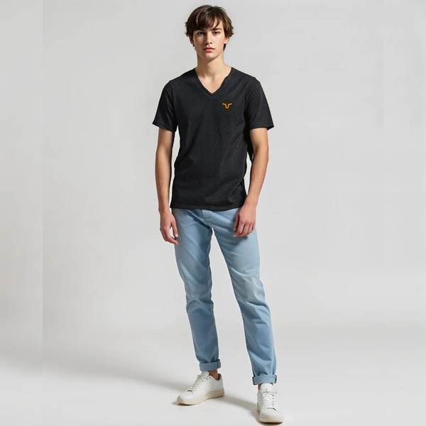 This Short Sleeve Unisex T-shirt is designed with a front straight high cut, back straight low design, and side slit for a stylish look.