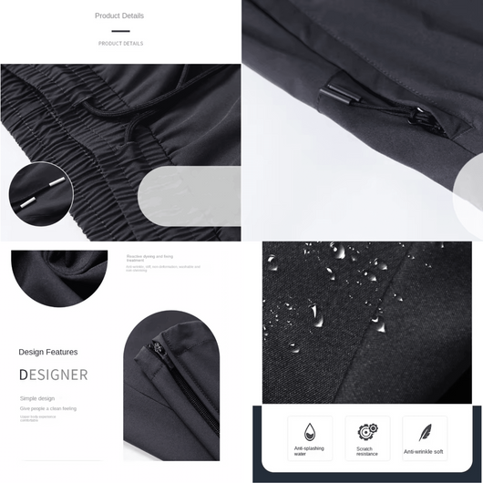  Zipper Leg Feature : Equipped with a zipper leg, these trousers offer flexibility and ease of wear for different occasions.