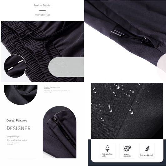  Zipper Leg Feature : Equipped with a zipper leg, these trousers offer flexibility and ease of wear for different occasions.