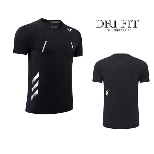 PRODUCT FEATURES
3D Dri-Fit - Pro Compression - High Performance - Black Athleisure&nbsp;

Spandex 12% - Polyester Micro Fiber 88% - Short Sleeve T-shirt Design -&nbsp; Front &amp; Back Straight - White Logo &amp; Reflected Grey - Slim-Fit - Round Neck - Thin Bottom Style - Unisex

Fabrique Au Korea - Dri Fit - Eco Wear- 4 Way Stretch - Muscle Control - Breathable - UV Protect - Quick Drying - Extra Comfort - Moisture Management - Perfect fit - Design Pattern Au Vietnam - Developed in Yiwu China.